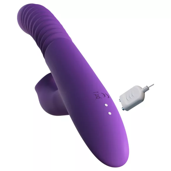 Fantasy For Her - 3-v-1 potiskani vibrator z grelno funkcijo (vijoličen)