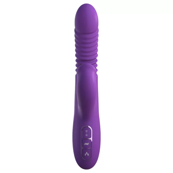 Fantasy For Her - 3-v-1 potiskani vibrator z grelno funkcijo (vijoličen)