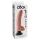 King Cock - vibrator s priseskom, upogljiv, 26 cm - naravna barva