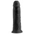 King Cock - dildo z vakuumsko pritiskačo - 25 cm - črna