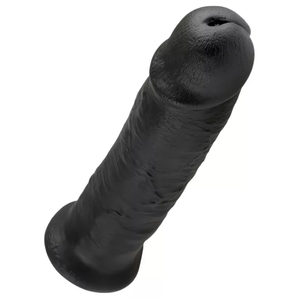King Cock - dildo z vakuumsko pritiskačo - 25 cm - črna