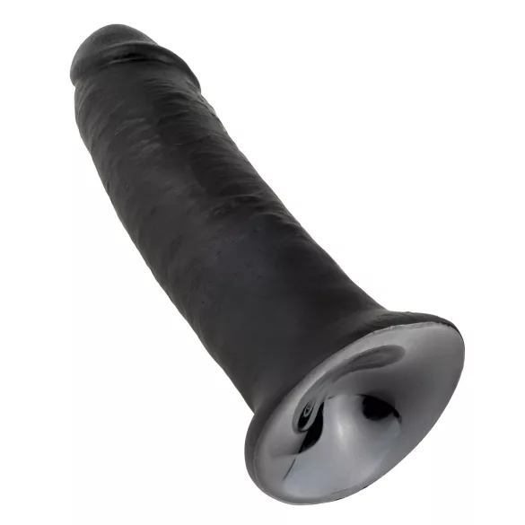 King Cock - dildo z vakuumsko pritiskačo - 25 cm - črna