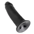 King Cock - dildo z vakuumsko pritiskačo - 25 cm - črna
