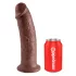 King Cock - dildo z vakuumsko podlago - 25 cm - rjav