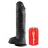 Kraljevski penis 11 - velik prisesalni dildo z moda (28 cm) - črn