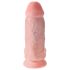 King Cock - dildo z modom in priseskom - 23 cm - naravna barva