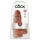 King Cock - dildo z vakuumskim nastavkom - 23 cm - temna koža