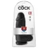 King Cock - dildo z modrčki in priseskom - 23 cm - črna