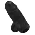 King Cock - dildo z modrčki in priseskom - 23 cm - črna