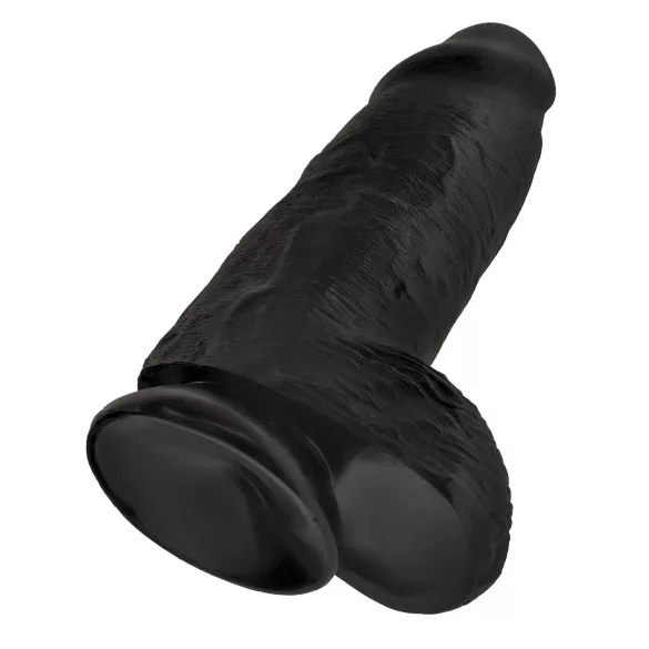 King Cock - dildo z modrčki in priseskom - 23 cm - črna
