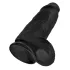 King Cock - dildo z modrčki in priseskom - 23 cm - črna