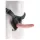 King Cock - Strap-on dildo s pasom - črn 18 cm