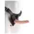 King Cock - Strap-on dildo s pasom - črn 18 cm