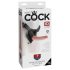 King Cock 7 - Privezljiv dildo s pasom (črn)