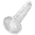King Cock Clear 6 - dildo z vakuumsko prisisavko - 15 cm