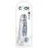 King Cock Clear 8 - realistični dildo s priseskom in modah - 20 cm