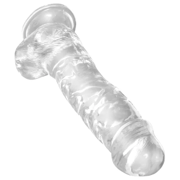 King Cock Clear 8 - realistični dildo s priseskom in modah - 20 cm