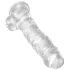 King Cock Clear 8 - realistični dildo s priseskom in modah - 20 cm