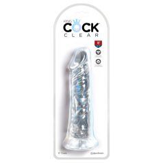 King Cock Clear 8 - dildo z oprijemno osnovo - velik - 20 cm