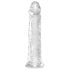 King Cock Clear 8 - Velik Dildo z Vakumsko Prijemalko (20 cm)