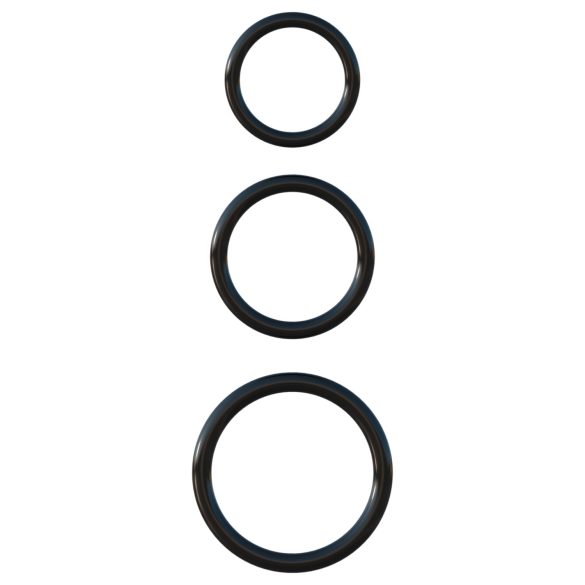 Fantasy C-Ringz - komplet obročkov za penis (črna)