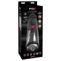   PDX Mega-Bator - moški masturbator - rotacijski in gibljiv - črna
