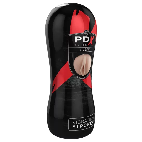 PDX Pussy - masturbator z vibracijo - realistična vagina - naravna barva