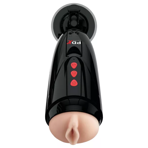 PDX Elite - masturbator umetna vagina z vibracijami - črna