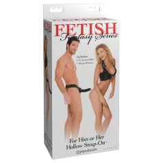 Fetish Fantasy - pas dildó s votlim jedrom - črna