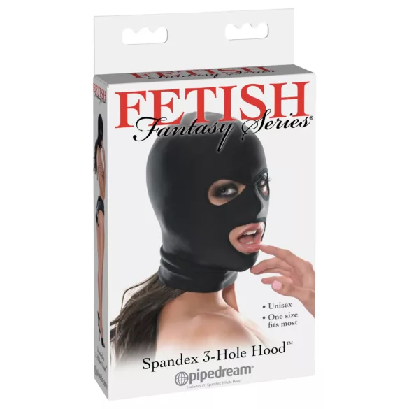 Fetish Fantasy - fetiš maska za oralni seks - črna