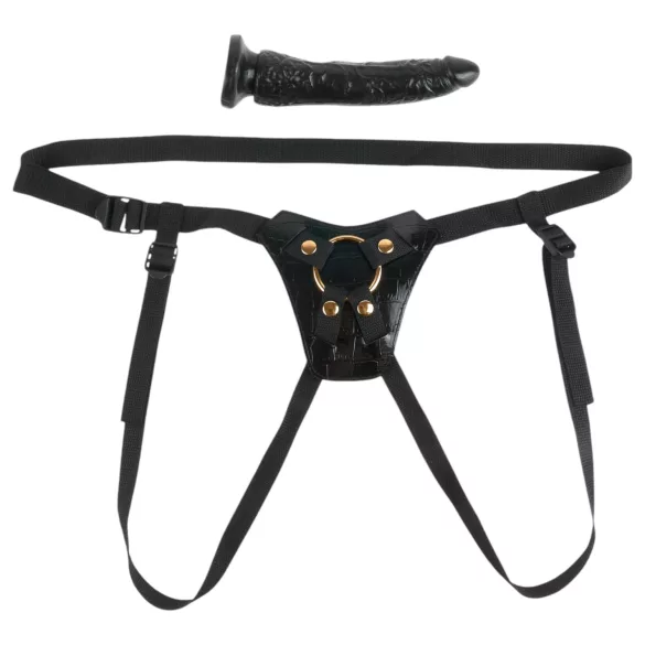 Fetish Fantasy - nastavljiv pas za pripenjanje strap-on - črna
