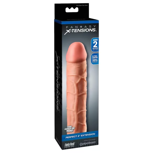 Pipedream - X-TENSION Perfect 2 - realističen penis tulec (20,3 cm, natur)