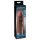 X-TENSION Mega 2 - realističen penis rokav (20,3 cm) - temno naraven