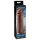 Pipedream X-TENSION Perfect 2 - erekcijski obroč z nastavkom za penis - temno naravna barva (19 cm)