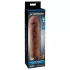 Pipedream X-TENSION Perfect 2 - erekcijski obroč z nastavkom za penis - temno naravna barva (19 cm)