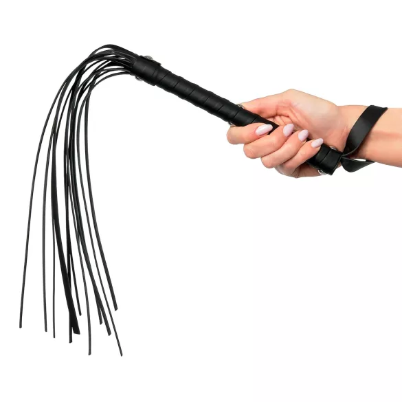 Fetish Fantasy Deluxe Cat-O-Nine - bič z devetimi trakovi - črn - 65 cm
