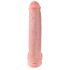 King Cock - dildo s priseskom in modom - 38 cm - naravna barva