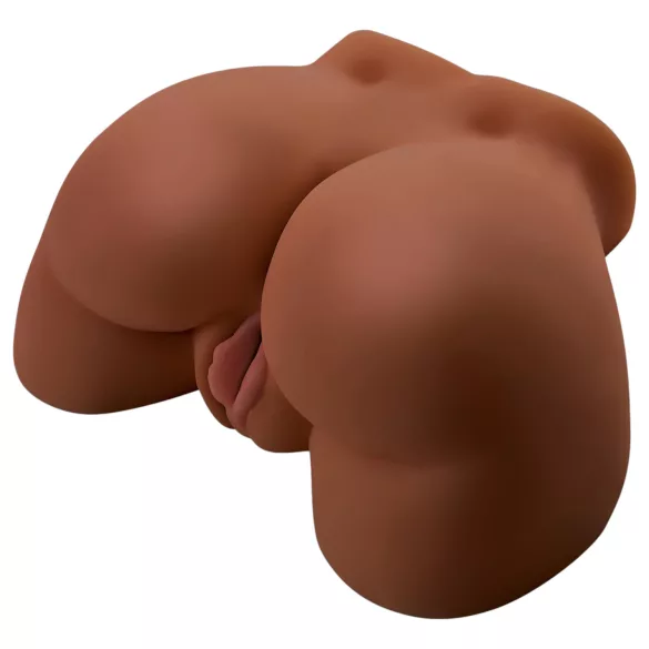 Pipedream Junk in Tha Trunk - vibracijski ženski torzo masturbator (temna naravna barva)