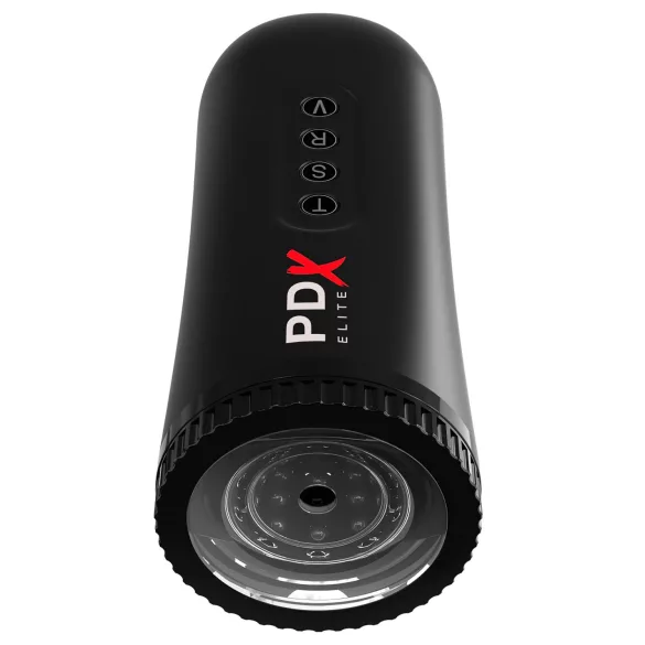 PDX Moto Blower - sesalni, vibracijski masturbator (črn)