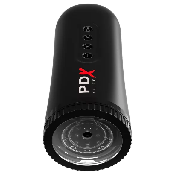 PDX Moto Blower - sesalni, vibracijski masturbator (črn)
