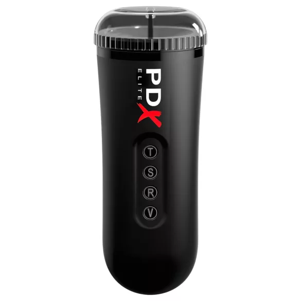 PDX Moto Blower - sesalni, vibracijski masturbator (črn)