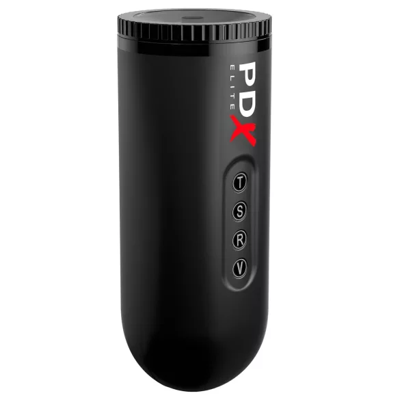 PDX Moto Blower - sesalni, vibracijski masturbator (črn)
