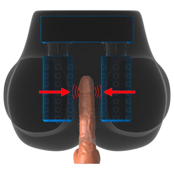 PDX Elite Milk Me Silly - vibracijski torzo masturbator (naravna)