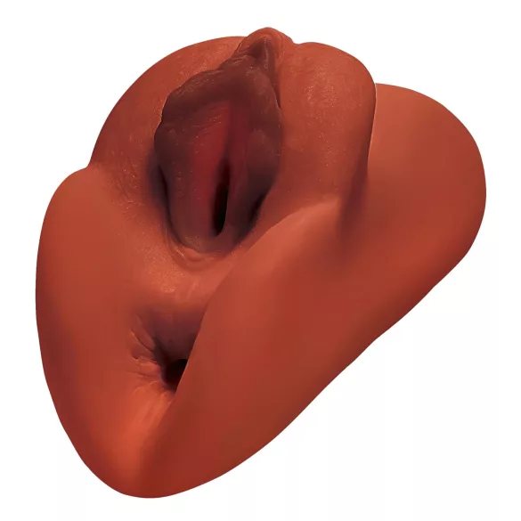 PDX - moški masturbator 2v1 - realističen občutek - rjava