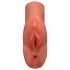 PDX Double Stroker - 2v1 realistični masturbator (temno naravno)