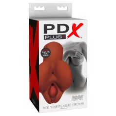   PDX Pick Your Pleasure - realistični masturbator 2 v 1 (rjav)