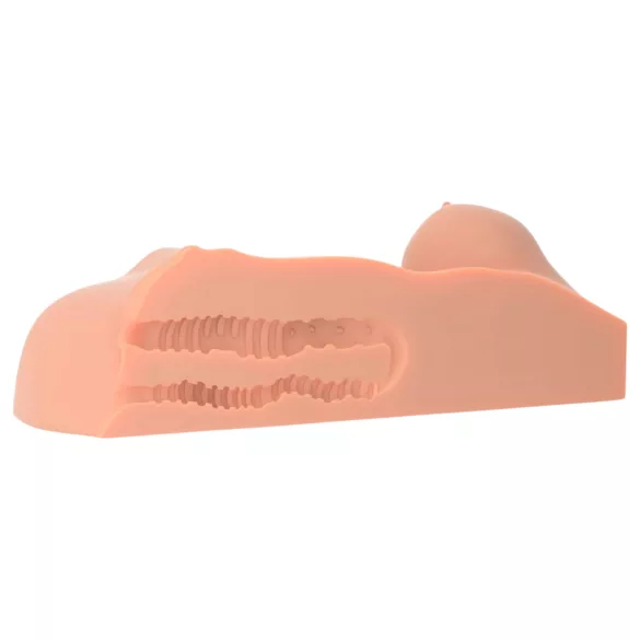 PDX Perfect DD's - masturbator torzo z dvema odprtinama - naravna barva