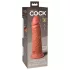 King Cock Elite 8 - dildo s priseskom - 20 cm - temno natur