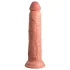 King Cock Elite - realistični dildo s priseskom - 23 cm - naravna barva