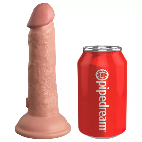 King Cock Elite 6 - vibrator s priseskom (15 cm) - naraven